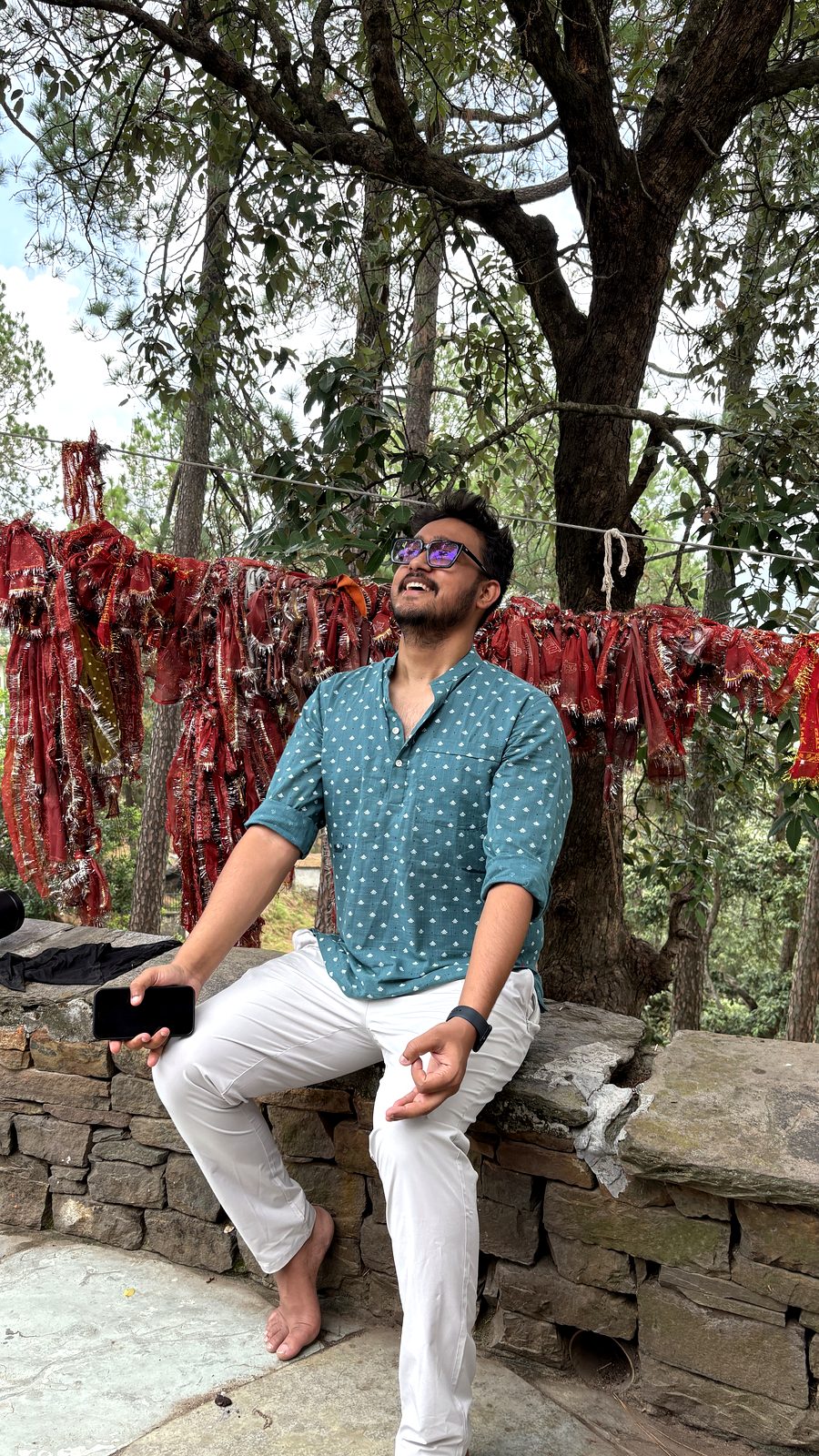 Tanuj Bhatt — Founder of Vedrop Production and one of India's top podcast strategists, photographed in the Kumaon hills